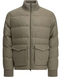Herno - Tweed Bomber Jacket - Lyst