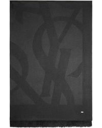 Saint Laurent Lavallière Tie In Wool Etamine With Ysl Bandana