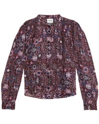 Isabel Marant - 'Noeline' Blouse With Abstract Pattern - Lyst