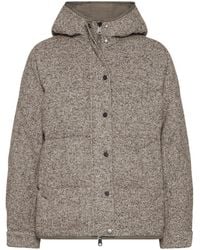 Brunello Cucinelli - Reversible Virgin Wool And Silk Down Jacket With Hood - Lyst