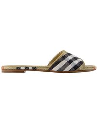 Burberry - Lf Sloane Check Sandals - Lyst