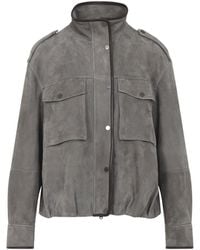 Brunello Cucinelli - Leather Jacket - Lyst
