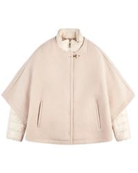 Fay - Detachable Double Quilted Cape With Zip - Lyst