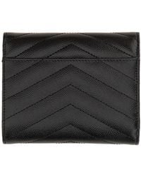 Saint Laurent - "Cassandre" Small Wallet - Lyst