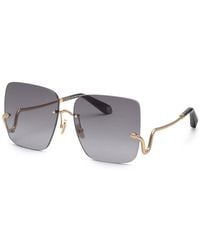 Roberto Cavalli - Oro Rose Metal Sunglasses - Lyst