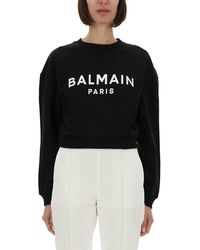 Balmain - Printed Paris Sweatshirt - Lyst