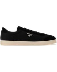 Prada - Fabric And Suede Sneakers - Lyst