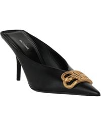Balenciaga - Square Knife Bb Mules - Lyst