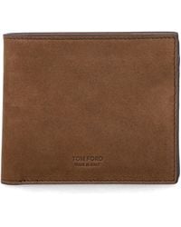 Tom Ford - Nubuk Leather Bifold Wallet - Lyst