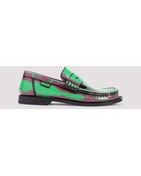 Loewe - Campo Brushed Loafers - Lyst