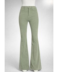 Amiri - Velour Flare Stack Jeans Pants- Pale Lime - Lyst