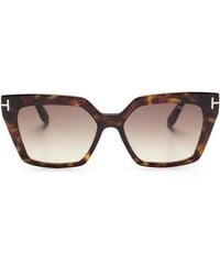 Tom Ford - Winona Rectangle-Frame Sunglasses - Lyst