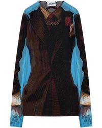 jean paul gaultier tennis suit dress in brown color-white