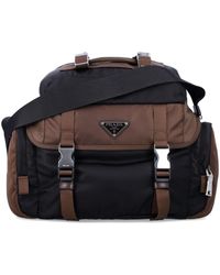 Prada - Two-Tone Re-Nylon Crossbody Bag - Lyst