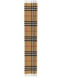 Burberry - Check Cashmere Scarf - Lyst