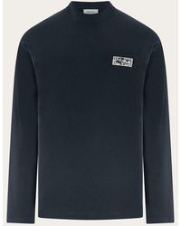 Ferragamo - Dark Cotton Silk Sweater - Lyst