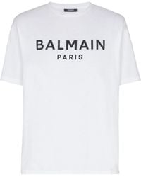 Balmain - Cotton Loose Sleeve T-Shirt - Lyst