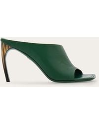 Ferragamo - Nymphe Curved Heel Slide Sandals — Dk Brill - Lyst