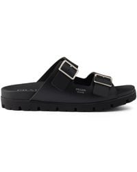 Prada - Rubber Buckle Sandals - Lyst