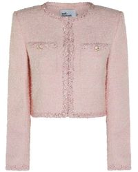 Self-Portrait - Bouclé Short Jacket - Lyst