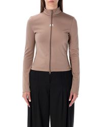 Courreges - Courregès Courrèges Jersey Zip Jacket - Lyst