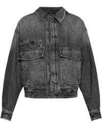 Versace - Blouson Denim - Lyst