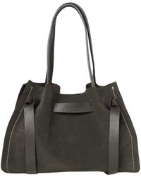 VISONA - Borsa A Spalla Camoscio - Lyst