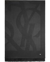 Saint Laurent - Sciarpa Monogram - Lyst