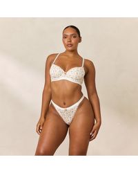 Lounge - Rosebud Ribbed Balcony Bra - Lyst