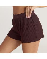 Lounge - Soft Waffle Pyjama Korte Broek - Lyst