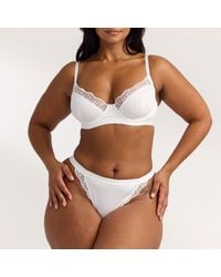 Lounge - Ribbed Balcony Bra - Lyst