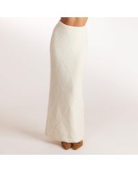 Lounge - Maxi Rok Met Diamantpatroon - Lyst