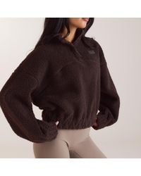 Lounge - Funnel-Neck Borg Fleece - Lyst