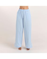 Lounge - Textured Cotton Pyjama Bottoms - Lyst