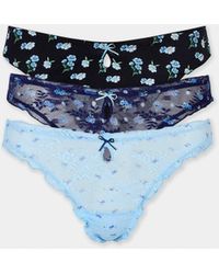 Lounge - Bedruckte Strings (3Er-Pack) - Lyst