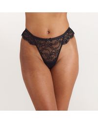 Lounge - String Mit Spitzenbesatz - Lyst