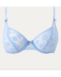 Lounge - Flocked Floral Balcony Bra - Lyst