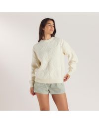 Lounge - Zopfmuster-Pullover - Lyst