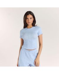 Lounge - Pointelle Fitted Pyjama Top - Lyst