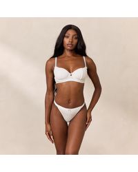 Lounge - Rosebud Ribbed Balcony Bra - Lyst