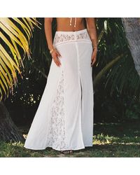 Lounge - Maxi-Rok Met Kant - Lyst