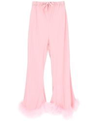 Sleeper 'boudoir' Pajama Pants With Feathers - Pink
