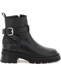 BY FAR Nappa Leather 'warner2 Ankle Boots - Black