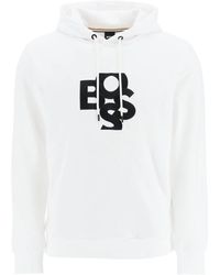 BOSS by HUGO BOSS Shaken Logo Embroidery Hoodie - White