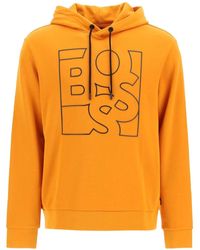 BOSS by HUGO BOSS Shaken Logo Hoodie - Orange