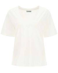 Ganni Software T-shirt Logo Print - White