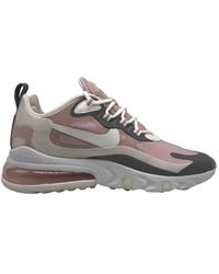 Nike Rubber Pink And Black Air Max 270 React Sneakers-white | Lyst