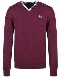 Fred Perry V-neck sweaters for Men | Online Sale up to 60% off | Lyst