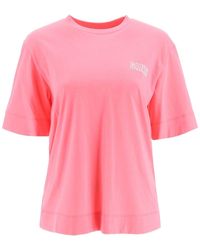 Ganni Organic Cotton T-shirt - Pink