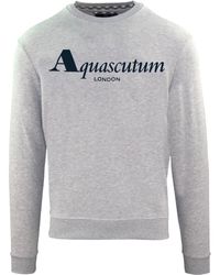 Aquascutum Royal Logo White Sweatshirt 